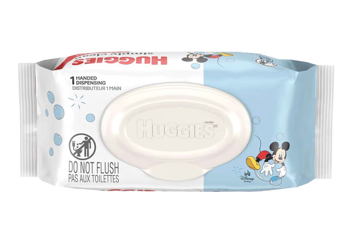 Huggies Simply Clean Unscented Baby Diaper Wipes, 1 Flip-Top Pack (64 Wipes Tota