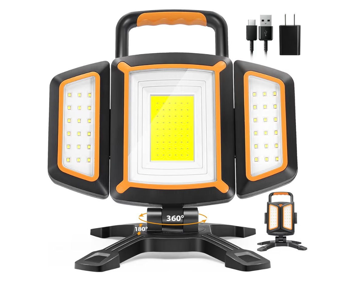30W Rechargeable Work Light, 3000 Lumen Magnetic Work Light Battery Powered, Wat