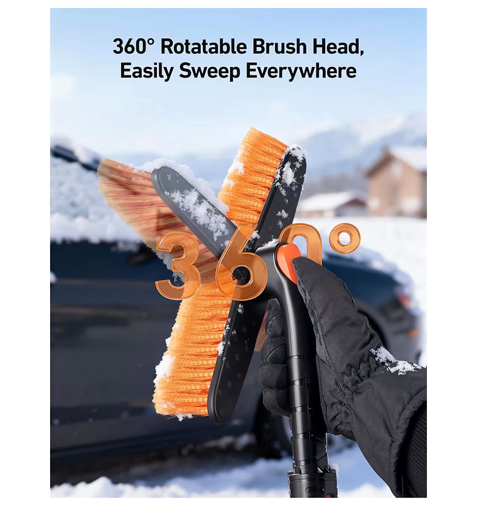 Thumbnail: AstroAI 47.2" Ice Scrapers for Car Windshieldand Extendable Snow Brush with Foam