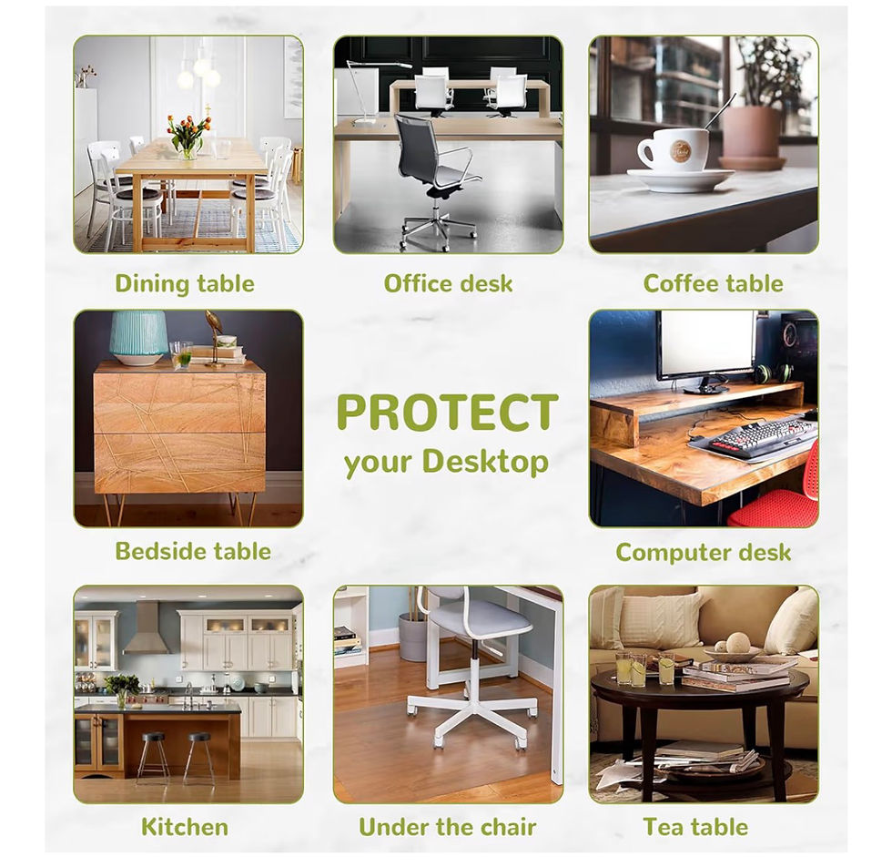 Thumbnail: 42 Inch Round Clear Table Cover Protector, Clear Round Protector for Dining Room
