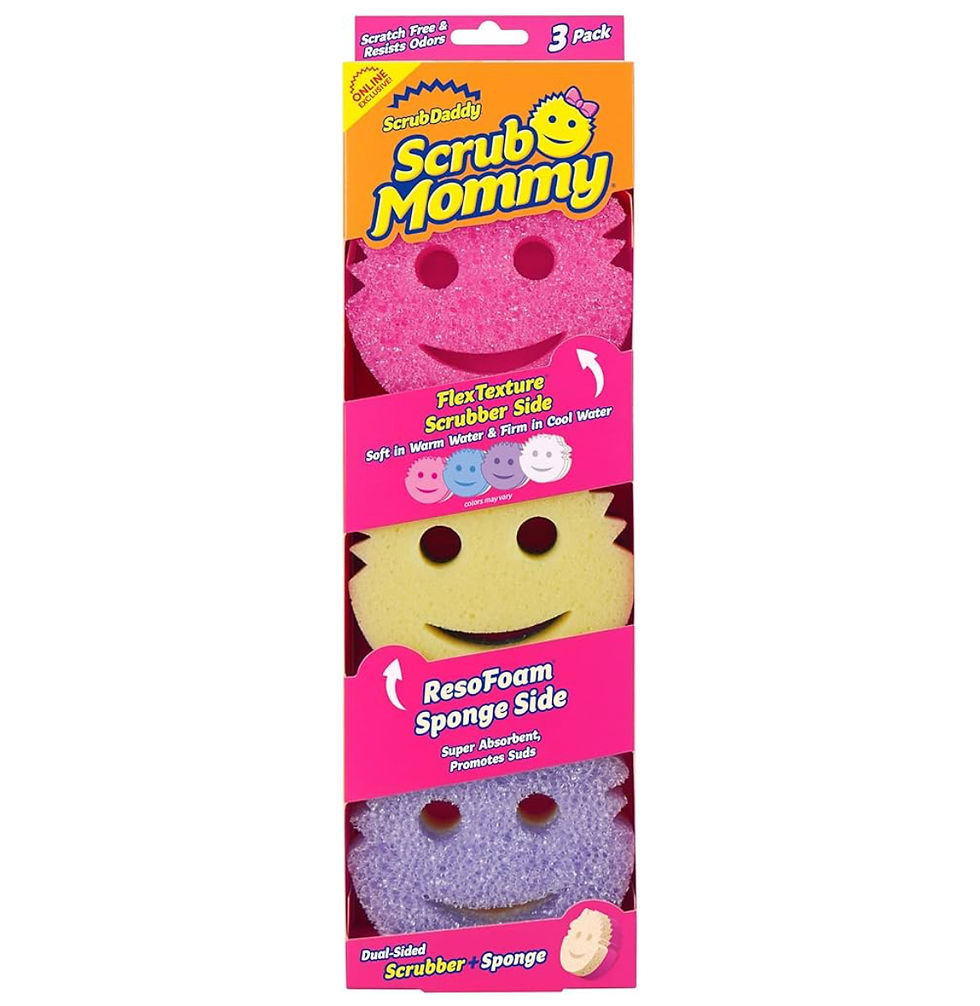 Thumbnail: Scrub Daddy Scrub Mommy Sponges - Dish Scrubber + Non-Scratch Cleaning Sponges K