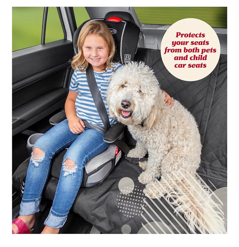 Thumbnail: Lusso Gear Dog Car Seat Cover - Waterproof Non-Slip Car Back Seat Protector - Re