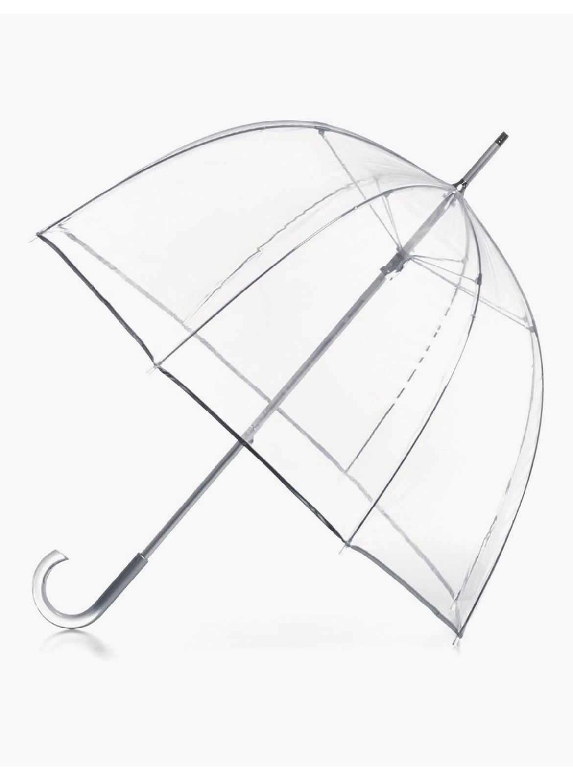 Totes Adult Clear Bubble Umbrella with Dome Canopy and Lightweight Wind and Rain
