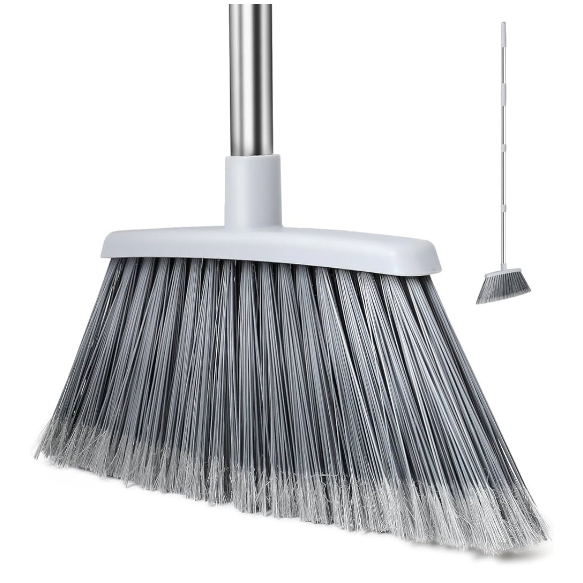 Broom, Outdoor Brooms for Sweeping Indoor, Adjustable 55" Pet Hair Removal Heavy