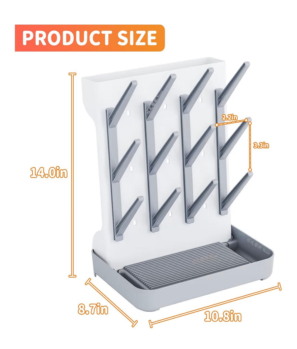 Thumbnail: SuoXing Vertical Baby Bottle Drying Rack,Space Saving Countertop Baby Drying Rac