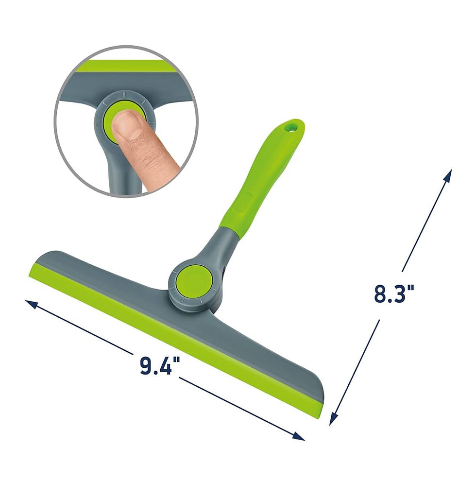 Thumbnail: DSV Standard 10" Heavy Duty Green, Grey Window Cleaning Squeegee, Handheld Squee
