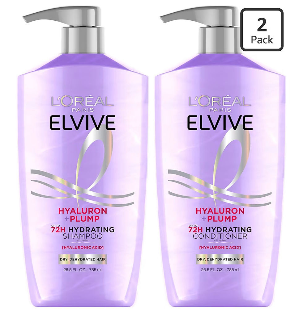 Thumbnail: L'Oreal Paris Elvive Hyaluron Plump Shampoo and Conditioner Set for Dehydrated, 