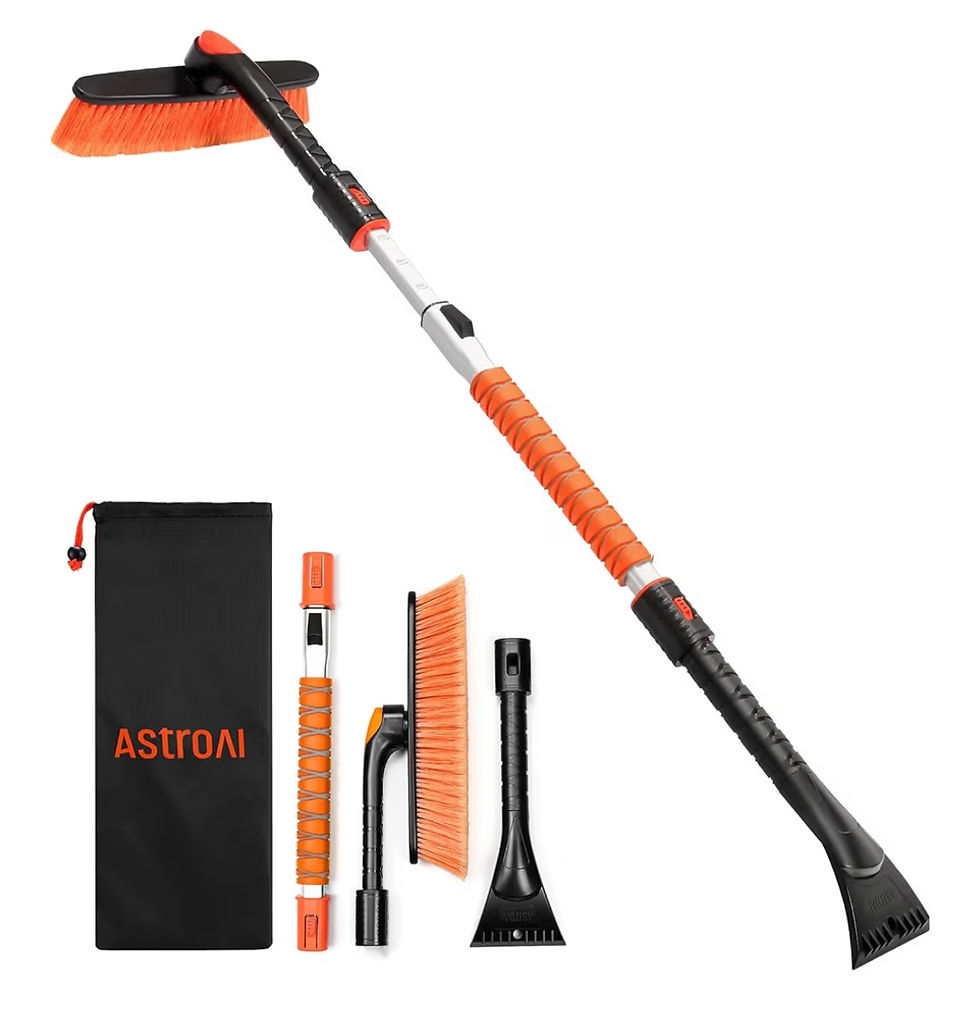 Thumbnail: AstroAI 47.2" Ice Scrapers for Car Windshieldand Extendable Snow Brush with Foam