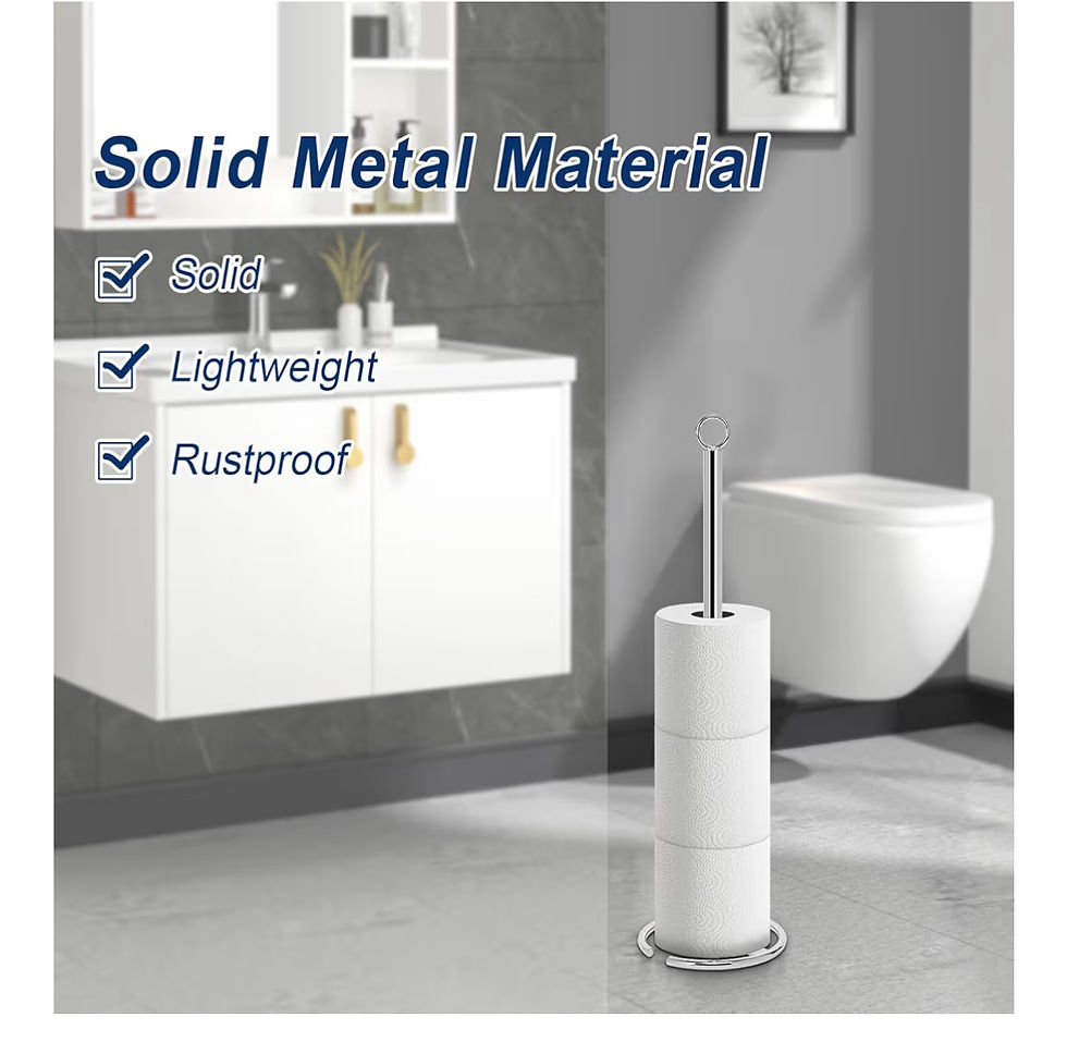 Thumbnail: NearMoon Bath Toilet Paper Holder Stand, Freestanding Tissue Paper Storage with 