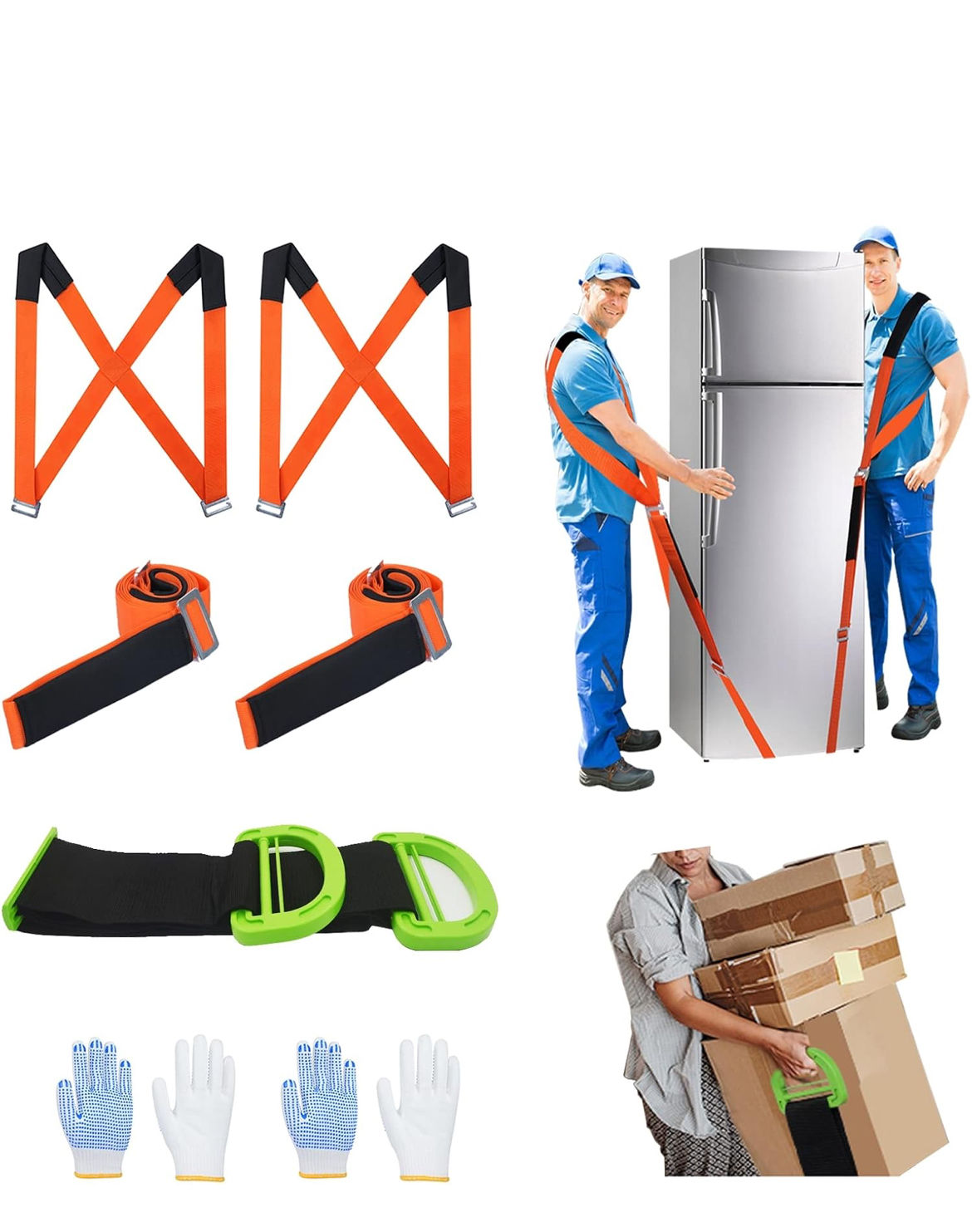Moving Straps Lifting（Padded） one Person 2-Person Lifting and Moving System Appl