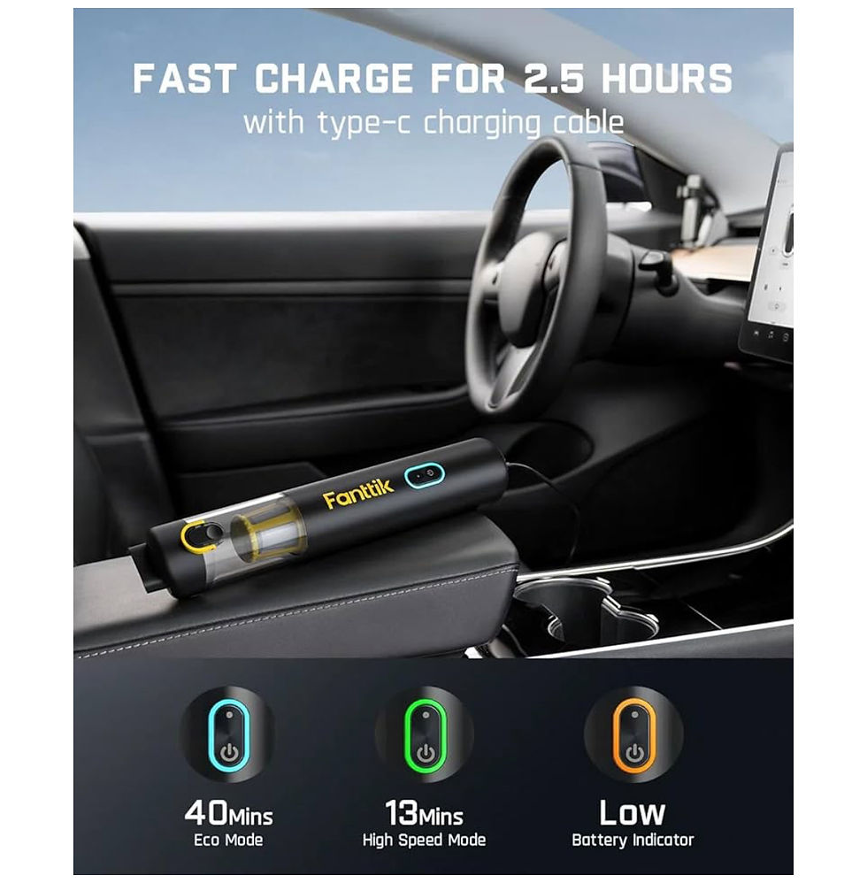 Thumbnail: Fanttik Slim V8 APEX Car Vacuum, 4-in-1 Portable Mini Cordless Vacuum with 19000