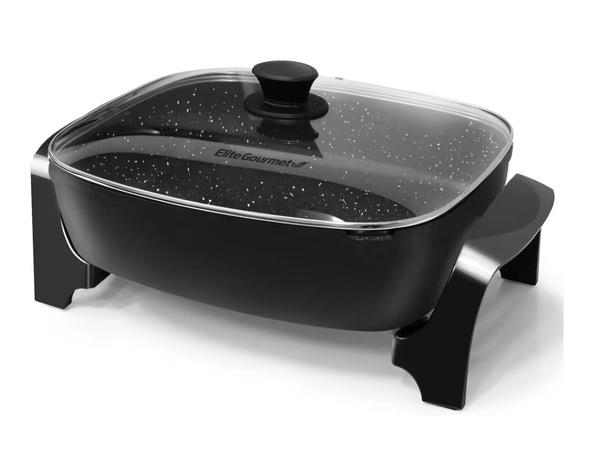 Elite Gourmet EG-6203# Extra Deep 16"x13"x3.2" (10.5Qt.) Scratch Resistant, Easy
