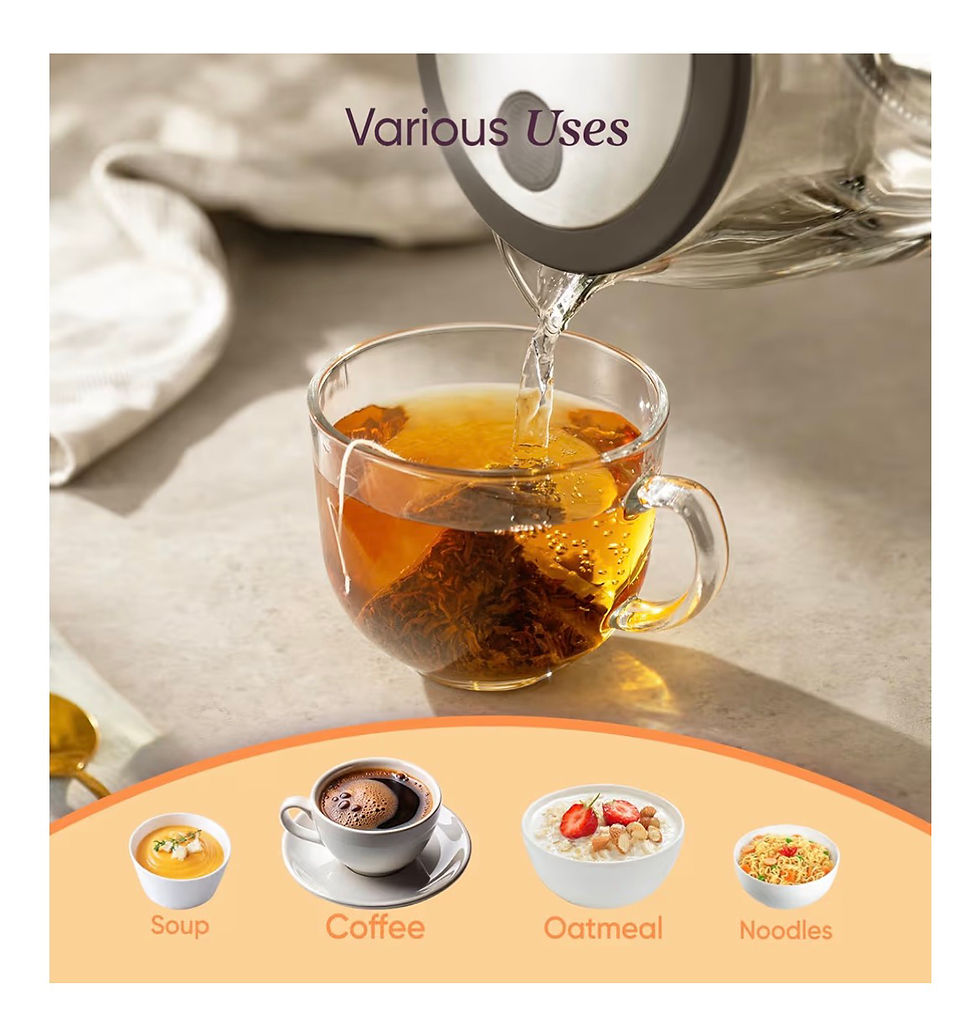 Thumbnail: Cosori Electric Kettle, No Plastic Contact With Water, Wide Mouth For Easy Clean