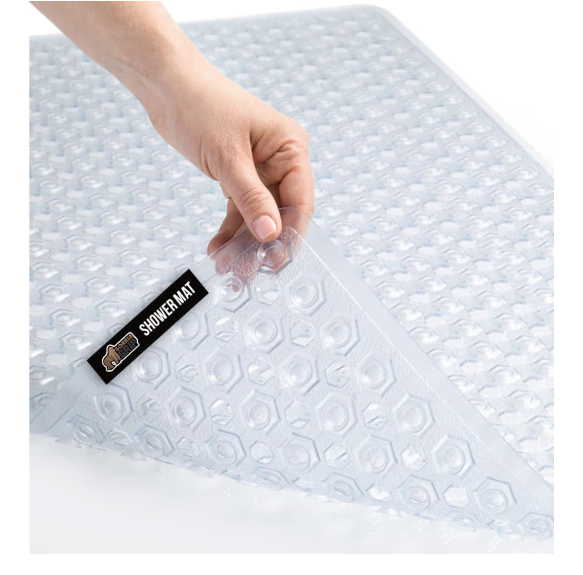 GORILLA GRIP Patented Bath Tub Shower Mat, Machine Washable Bathtub Floor Liner