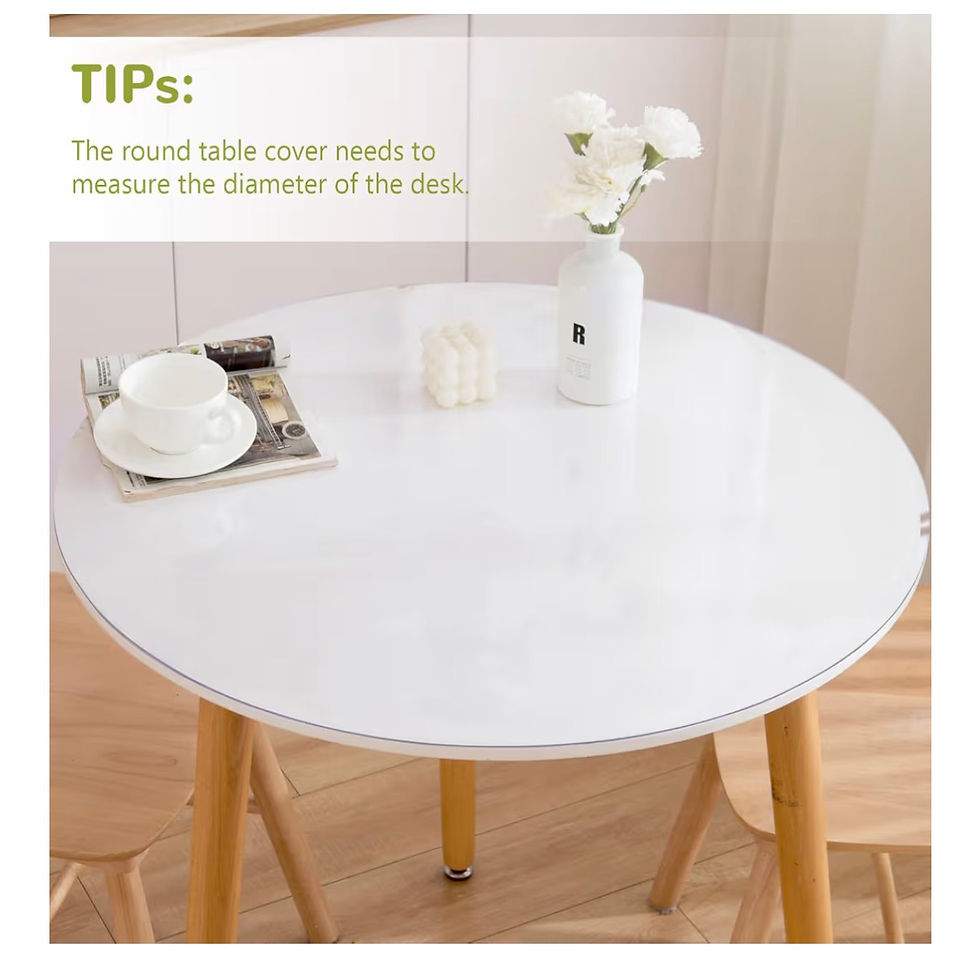 Thumbnail: 42 Inch Round Clear Table Cover Protector, Clear Round Protector for Dining Room