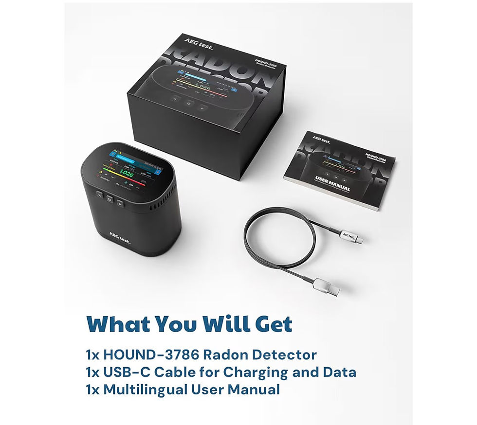 Thumbnail: HOUND-3786 Radon Detector for Home, 10-Min Update, 3.5" Large Display, Long-Term