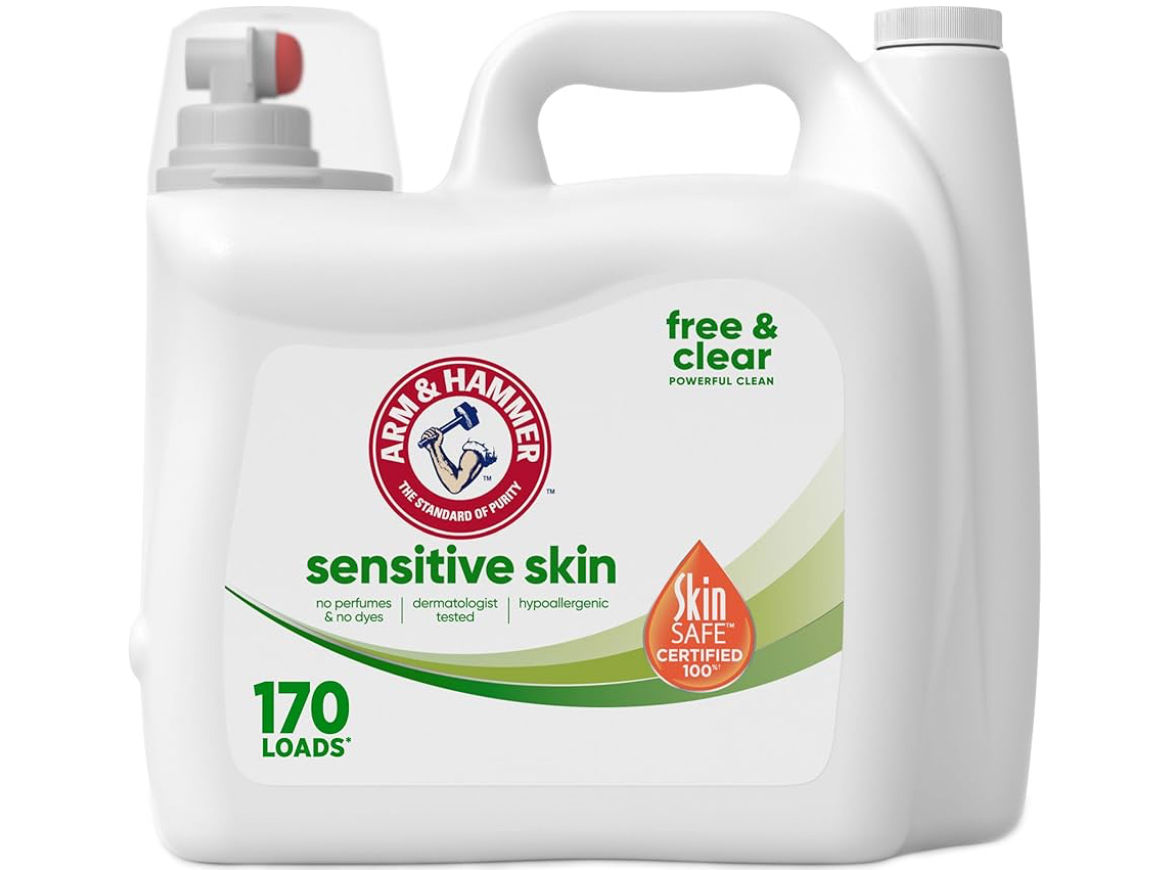 ARM & HAMMER Sensitive Skin Free Clear, 170 Loads Liquid Laundry Detergent, 170 