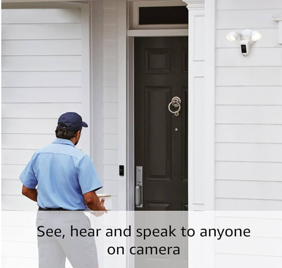 Thumbnail: Ring Floodlight Cam Wired Plus — Outdoor home or business security with motion-a