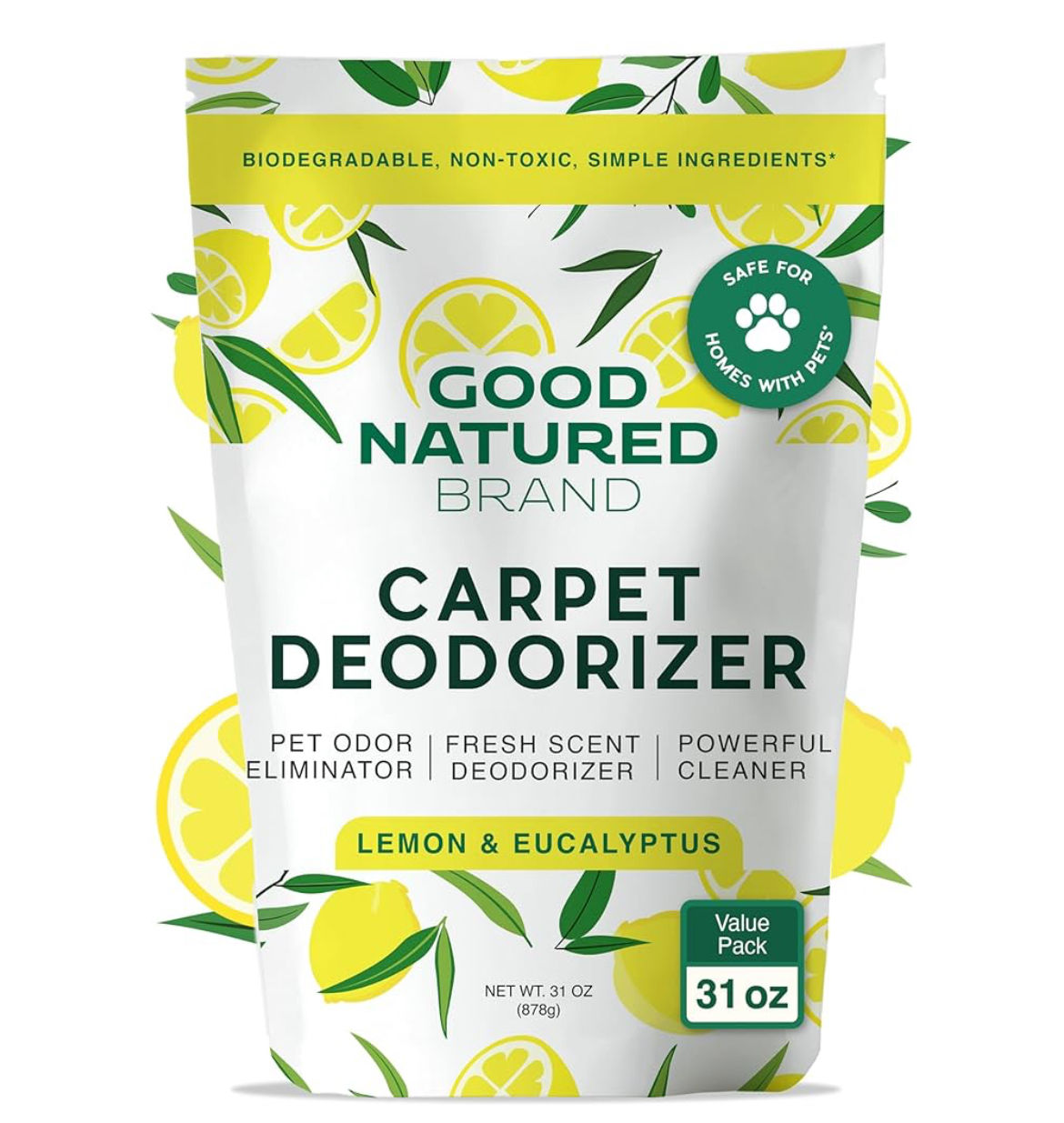 Good Natured Brand | Carpet Deodorizer & Freshener Powder | 31 oz Pet Odor Elimi