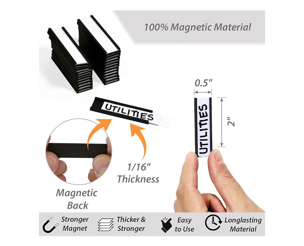 Thumbnail: SmartSign Pack of 25 Magnetic 'C' Channel Label Holders | 0.5" x 2"