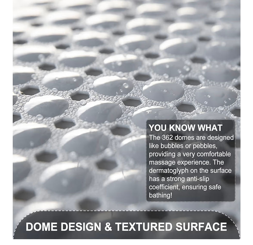 Thumbnail: TEESHLY Bath Tub and Shower Mats, Non Slip 40 x 16 Inch Extra Large Bathtub Mat,