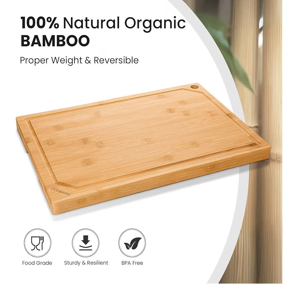 Thumbnail: Hiware Extra Large Bamboo Cutting Board for Kitchen, Heavy Duty Wood Cutting Boa