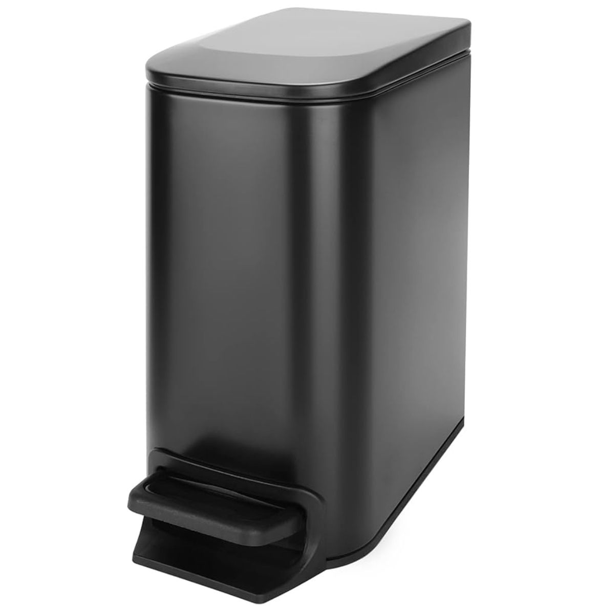 Cesun Small Bathroom Trash Can with Lid Soft Close, Step Pedal, 6 Liter / 1.6 Ga
