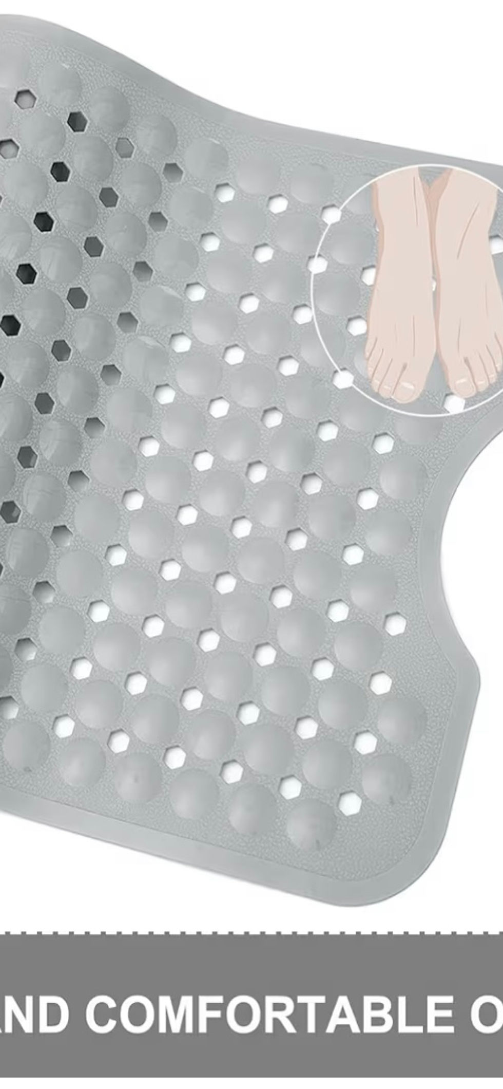 Thumbnail: TEESHLY Bath Tub and Shower Mats, Non Slip 40 x 16 Inch Extra Large Bathtub Mat,