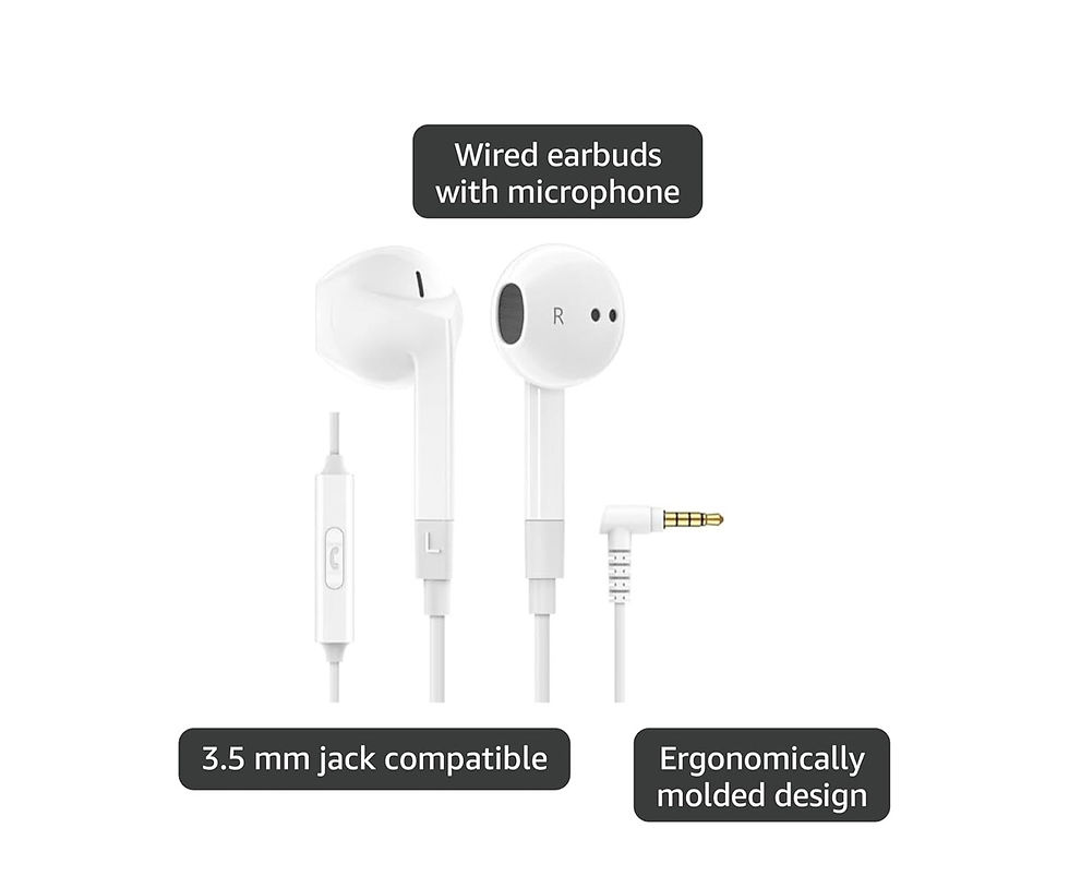 Thumbnail: LUDOS FEROX Wired Earbuds in-Ear Headphones, 5 Year Warranty, Earphones with Mic