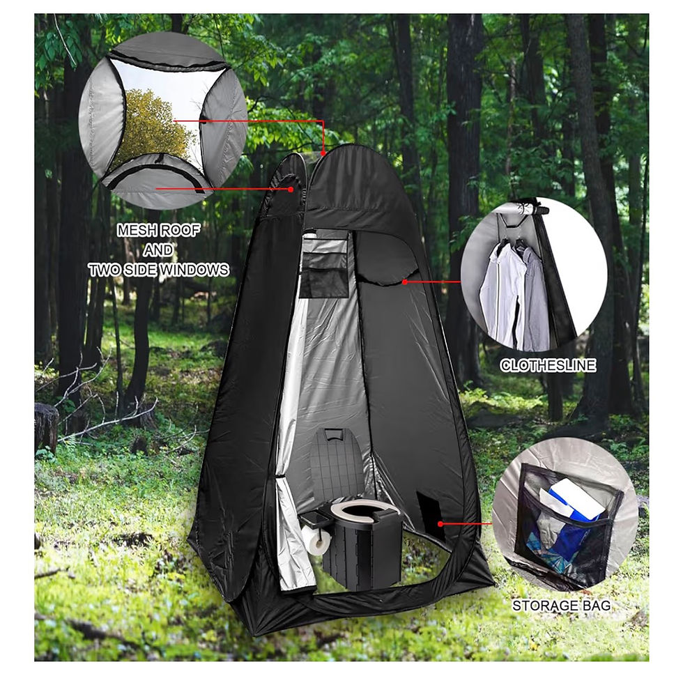 Thumbnail: Pop Up Privacy Shower Tent with Carry Bag, Portable Outdoor Toilet Changing Dres