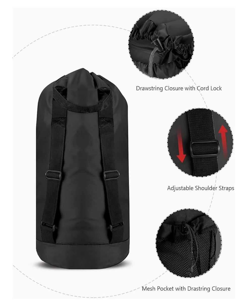 Thumbnail: Dalykate Backpack Laundry Bag, Laundry Backpack with Shoulder Straps and Mesh Po