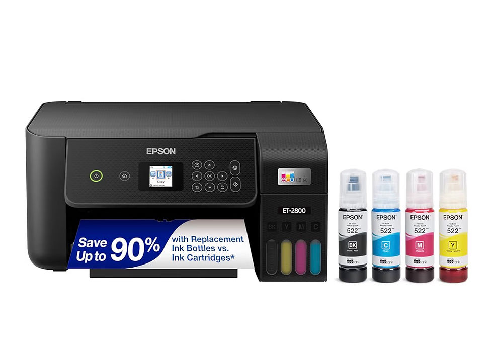 Thumbnail: Epson EcoTank ET-2803 Wireless Color All-in-One Cartridge-Free Supertank Printer