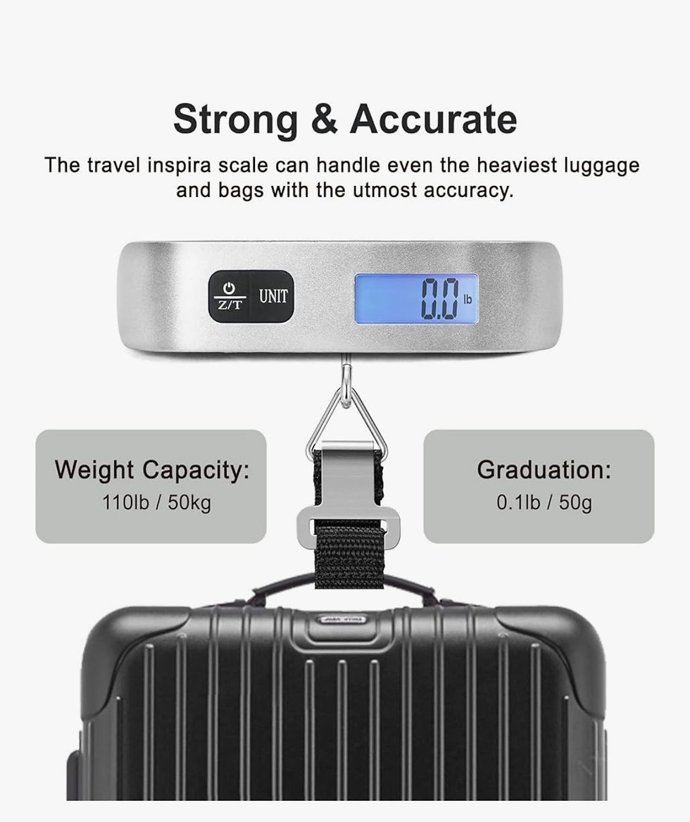 Thumbnail: travel inspira Luggage Scale, Portable Digital Hanging Baggage Scale for Travel,