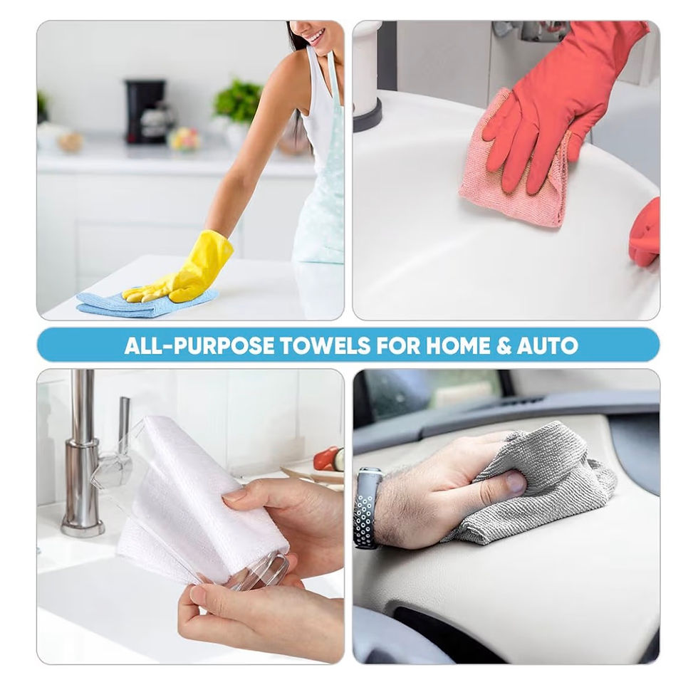 Thumbnail: AIDEA Microfiber Cleaning Cloth Roll, 50PK, Paper Towels Reusable Grey Tear Away