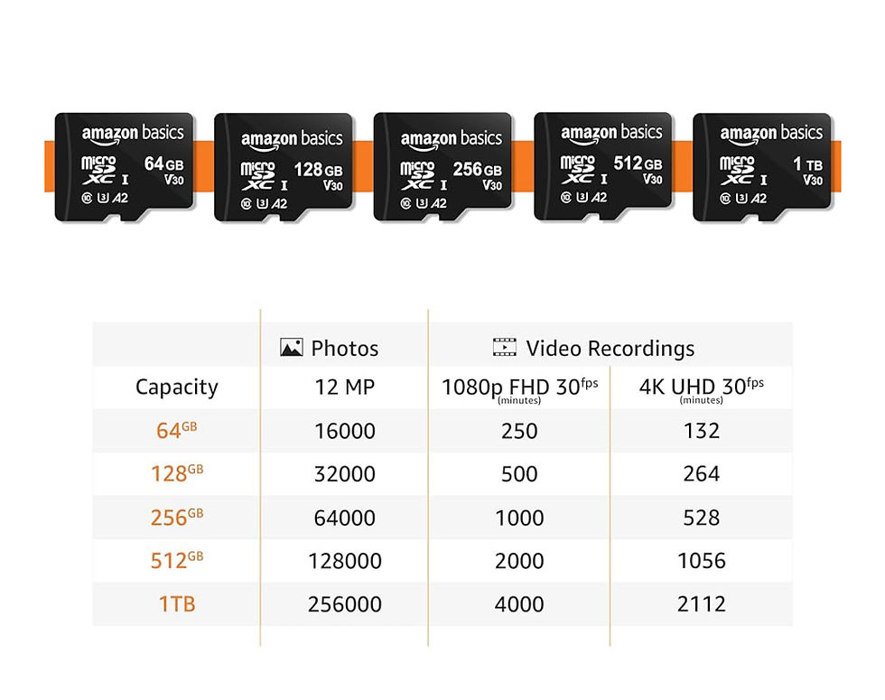 Thumbnail: Amazon Basics Micro SDXC Memory Card with Full Size Adapter, A2, U3, Read Speed 
