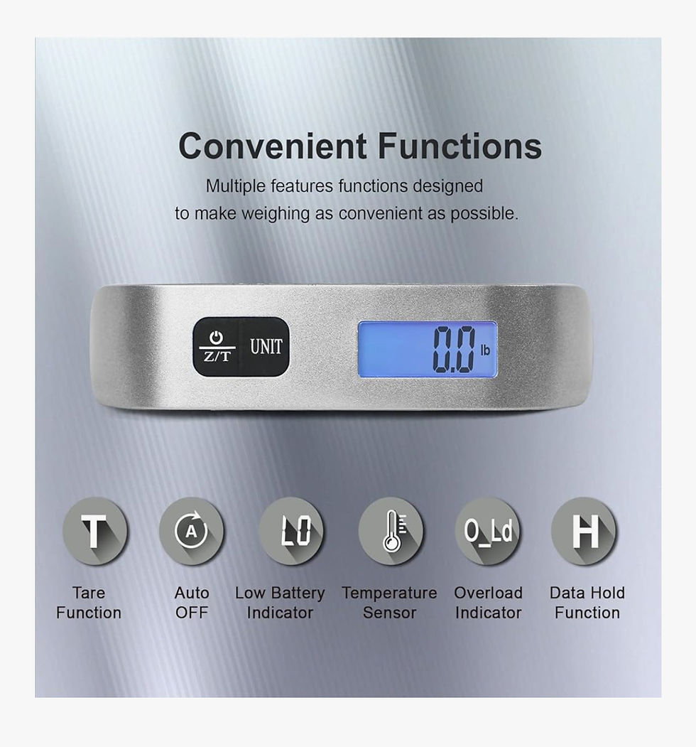 Thumbnail: travel inspira Luggage Scale, Portable Digital Hanging Baggage Scale for Travel,