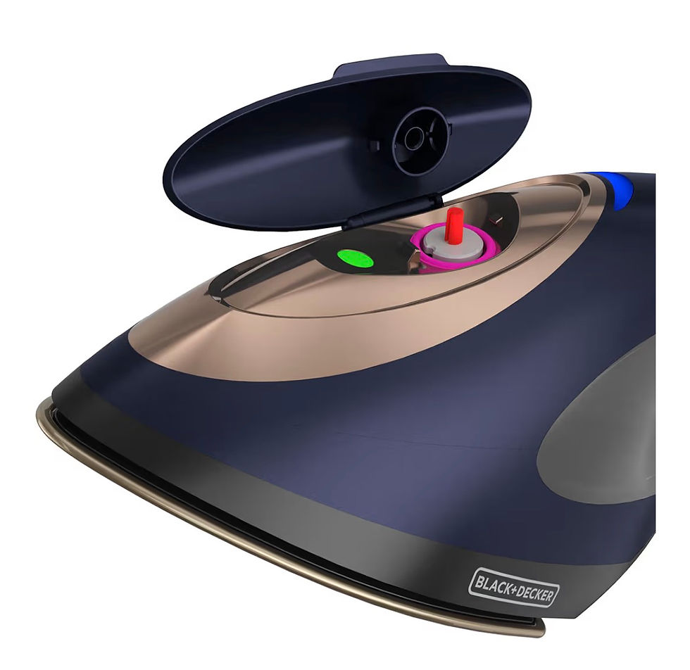 Thumbnail: BLACK+DECKER Press & Steam 2-in-1 Iron and Steamer, 180% More Steam & One Temper