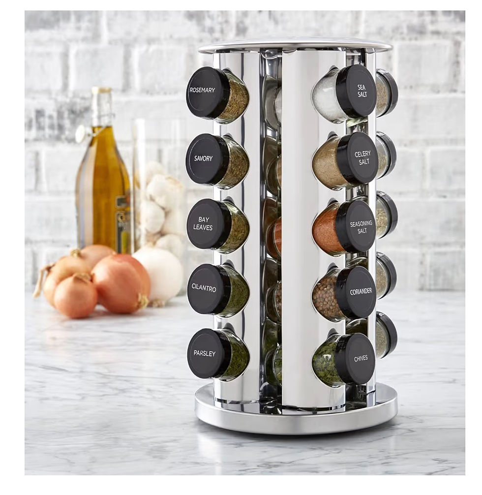 Thumbnail: Kamenstein 20 Jar Revolving Countertop Spice Rack with Spices Included, FREE Spi