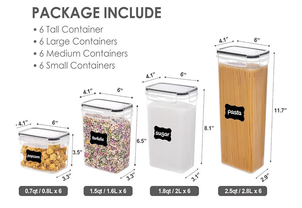 Thumbnail: Airtight Food Storage Containers with Lids, Vtopmart 24 pcs Plastic Kitchen and 