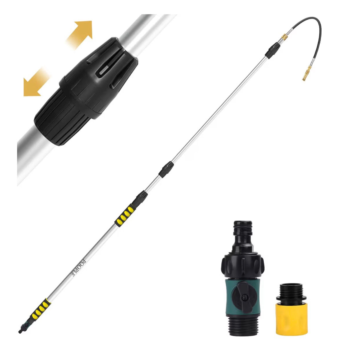 24ft Reach Gutter Cleaning Tools From The Ground, 16ft Telescopic Gutter Cleaner