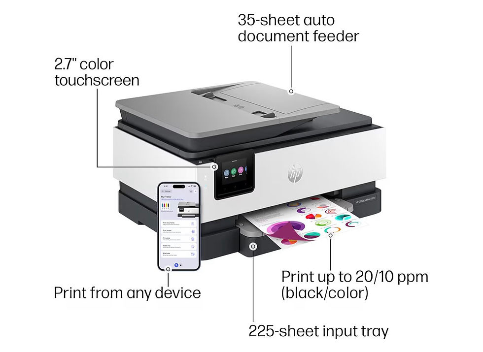 Thumbnail: HP OfficeJet Pro 8125e Wireless All-in-One Color Inkjet Printer, Print, scan, Co