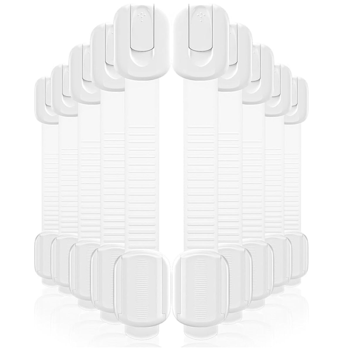10 Pack Cabinet Locks Baby Proofing, Child Proof Cabinet Locks with 3M Adhesive 