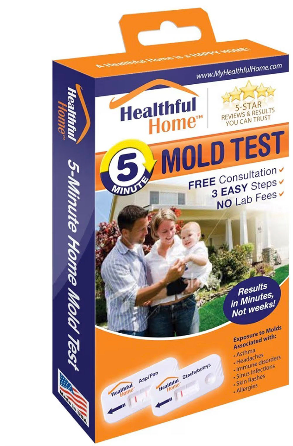 Healthful Home 5-Minute Mold Test. Aspergillus/Penicillium and Stachybotrys. No 
