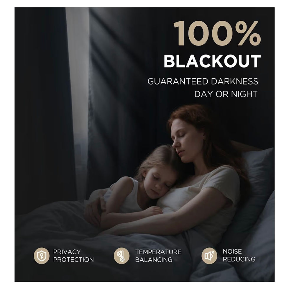 Thumbnail: Joydeco Blackout Curtains for Bedroom - Nature Linen 84 Inch Long 100% Light Blo