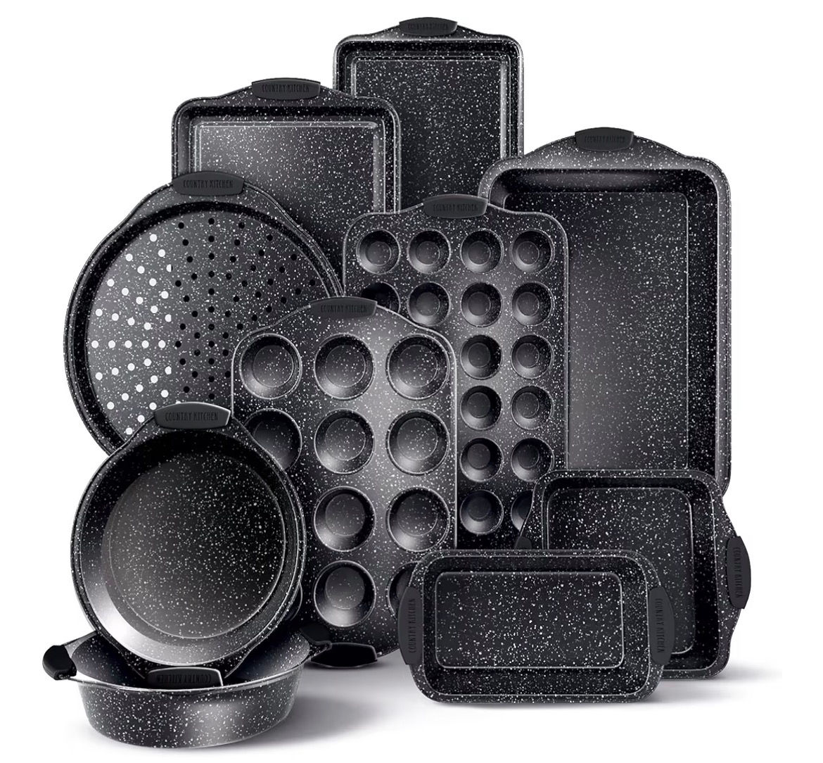 Country Kitchen Nonstick Stackable Bakeware Set - Durable, Easy Release Baking S