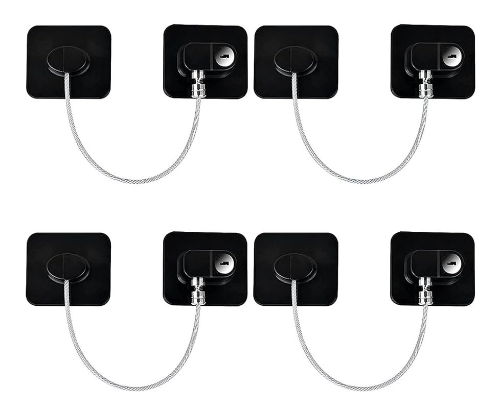 YEYA Refrigerator Lock, Baby Proof Cabinet Locks with Keys, Safety Cabinets Lock