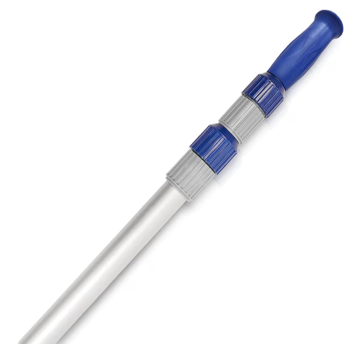 Poolvio 15 FT Telescopic Pool Pole - Adjustable 3 Piece Aluminum Pool Skimmer Po