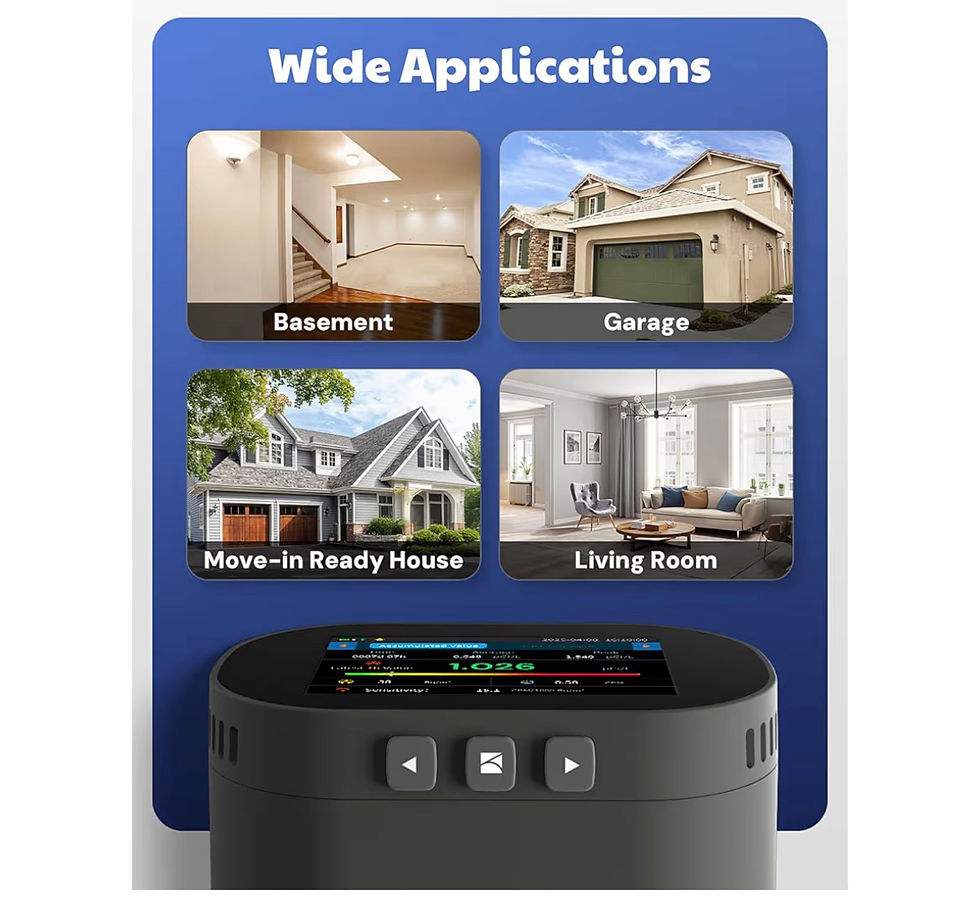 Thumbnail: HOUND-3786 Radon Detector for Home, 10-Min Update, 3.5" Large Display, Long-Term