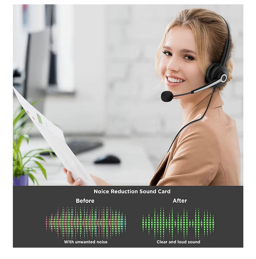 Thumbnail: Wantek Monaural Corded USB Headsets with Noise Cancelling Mic and in-line Contro