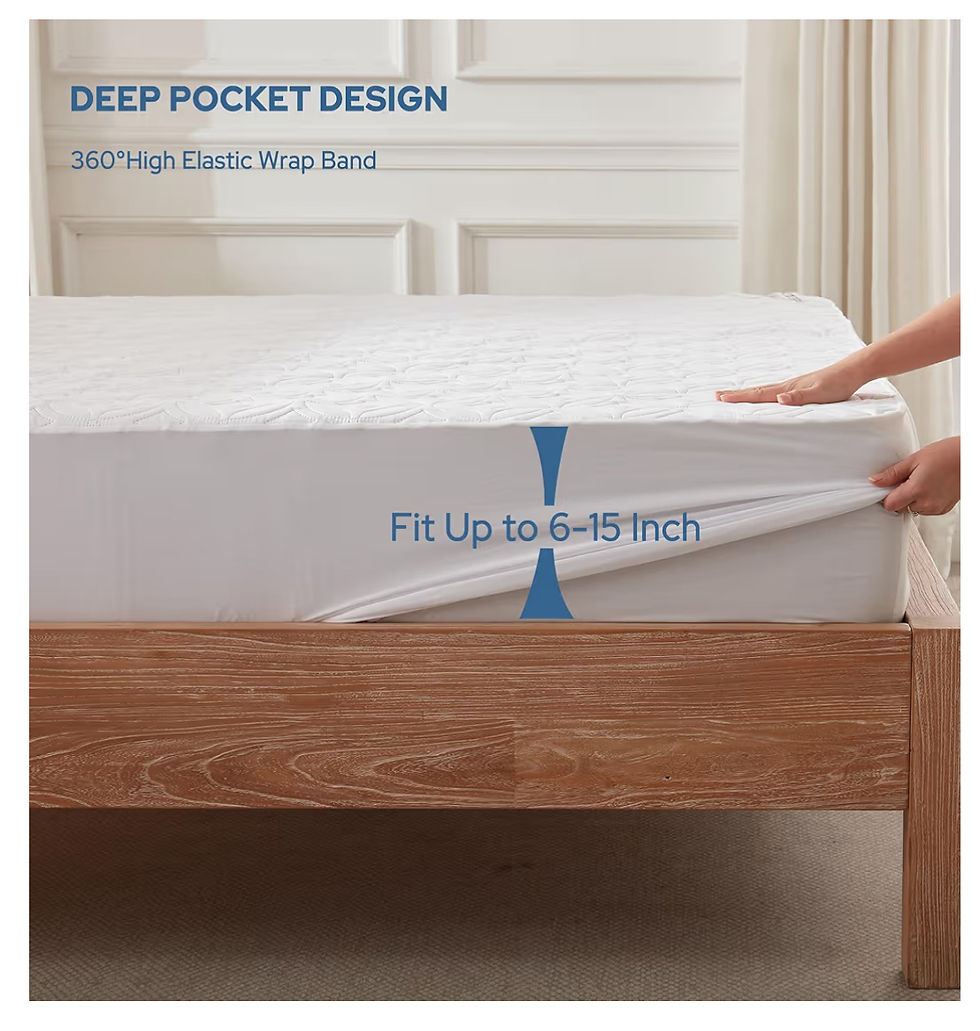 Thumbnail: BEDLORE Waterproof Mattress Protector, California King Size Noiseless Mattress P